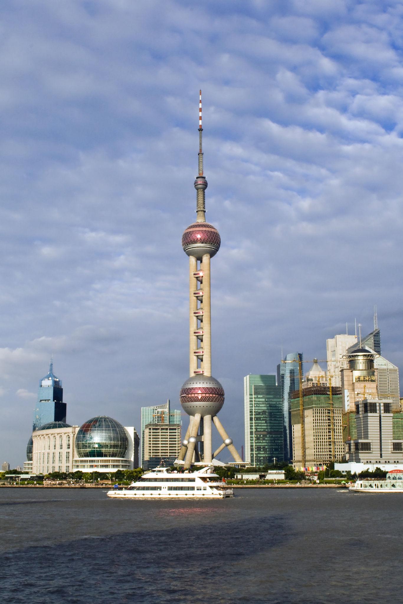 Shanghai Bund Oriental Pearl Tower China landscape real photograph