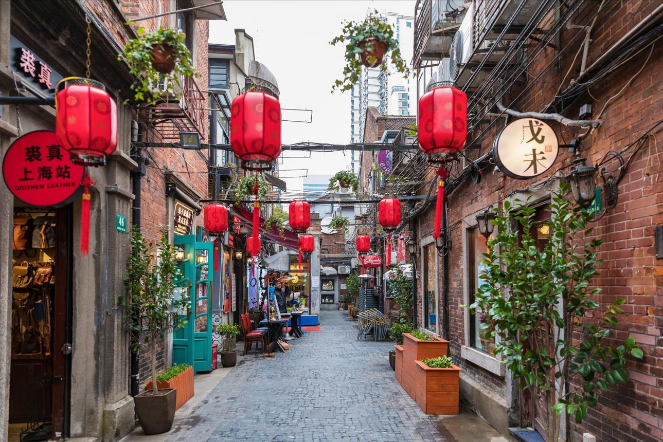 Shanghai Old Street China landscape real photograph